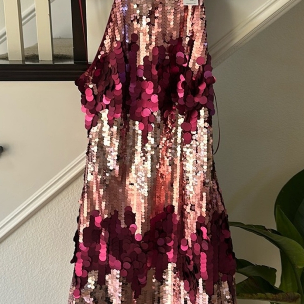 Karen Millen Sparkling Pink Sequin Dress